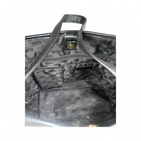 Michael Kors Striped Black and White Tote - Picture 4 of 5